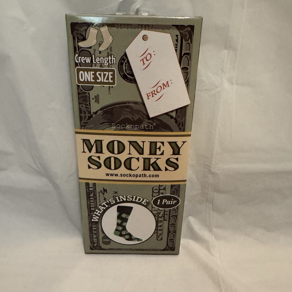 Sockopath Novelty Money Socks; Unisex Fun Socks